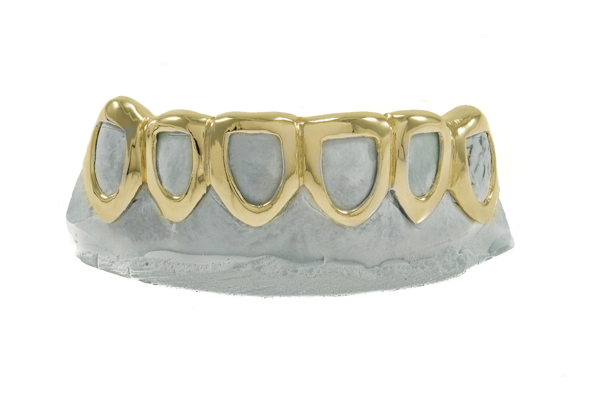 6 Open Face Gold Grillz